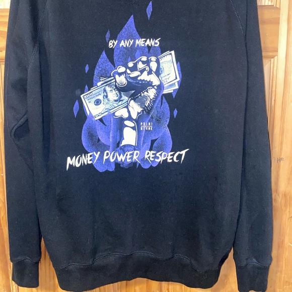CREWNECK MONEY POWER RESPECT BLACK - Picture 1 of 2